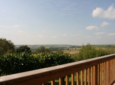 Holiday Park Lodges with view of the Yorkshire Dales